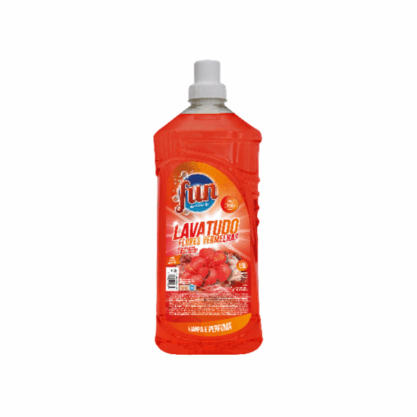 Lava Tudo Fun Flores Vermelhas 1,5L