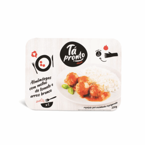 Almondegas C/Molho De Tomate E Arroz Branco