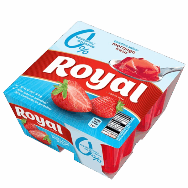 Gelatina Royal Caixa light Morango (Mínimo  compra 2 packs)