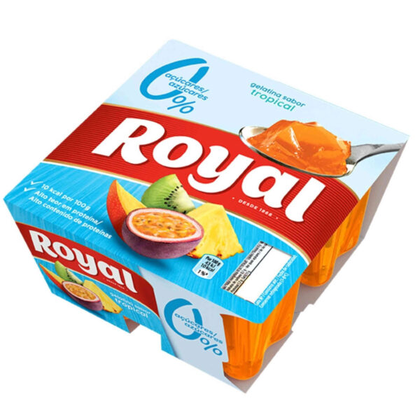 Gelatina Royal Light Frutos Tropicais (Mínimo  compra 2 packs)
