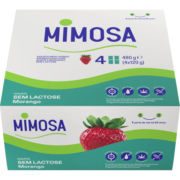 Iogurte Mimosa Sem Lactose Morango (Mínimo  compra 2 packs)